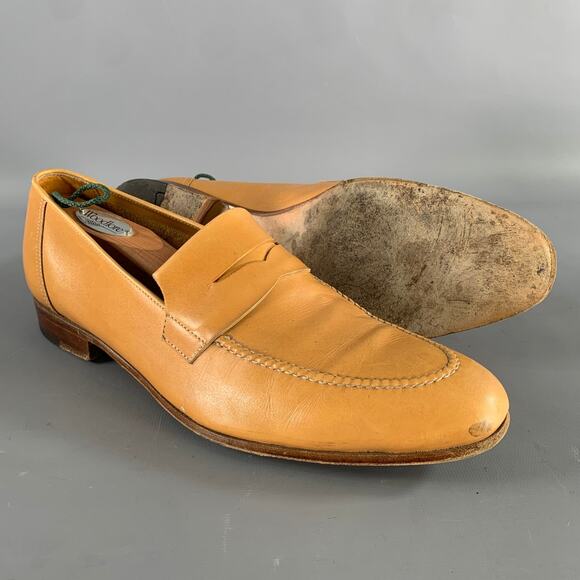 JOHN LOBB Size 9 Tan Leather Penny Loafers main image 6